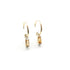 Partial Bezel Set Citrine Baguette Charm Sleepers in Yellow Gold